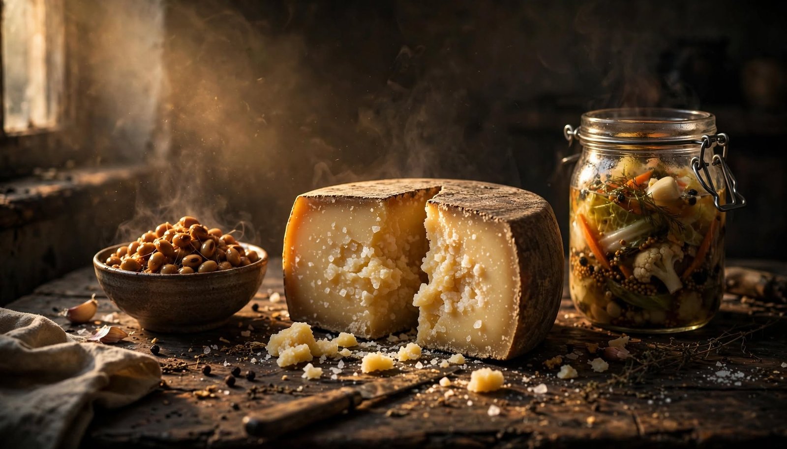 Alimentos ricos en vitamina K2: queso curado, huevos de pastoreo y fermentados para una dieta completa.